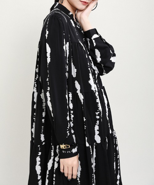 a lot of love（ア ロット オブ ラブ）の「インクモチーフワンピース（ワンピース・レディース・ブラック/ホワイト・FREE）」の11枚目の写真