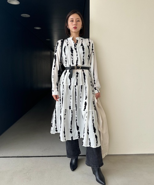 a lot of love（ア ロット オブ ラブ）の「インクモチーフワンピース（ワンピース・レディース・ブラック/ホワイト・FREE）」の18枚目の写真