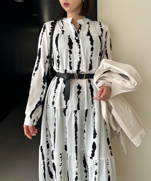 a lot of love（ア ロット オブ ラブ）の「インクモチーフワンピース（ワンピース・レディース・ブラック/ホワイト・FREE）」の17枚目の写真