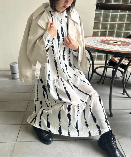 a lot of love（ア ロット オブ ラブ）の「インクモチーフワンピース（ワンピース・レディース・ブラック/ホワイト・FREE）」の15枚目の写真