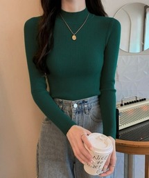 肌触りが良い無地リブニット