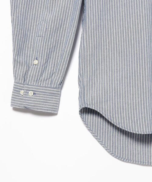 ts(s)（ティーエスエス）の「ts(s) / Pin Stripe Cotton Oxford Cloth Hooded Shirt（シャツ/ブラウス・メンズ・ブルー・2/1/3）」の4枚目の写真