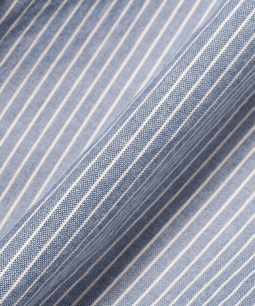 ts(s)（ティーエスエス）の「ts(s) / Pin Stripe Cotton Oxford Cloth Hooded Shirt（シャツ/ブラウス・メンズ・ブルー・2/1/3）」の6枚目の写真