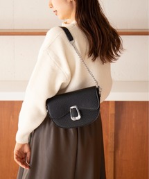 【MAISON BREEZE】クロコ風型 ハーフムーン ミニショルダー KNF049