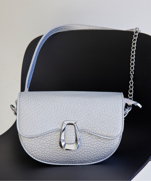 MAISON BREEZE(メゾンブリーズ)の「【MAISON BREEZE】クロコ風型 ハーフムーン ミニショルダー KNF049(ショルダーバッグ・レディース・シルバー/ブラウン/ブラック・FREE)」の16枚目の写真