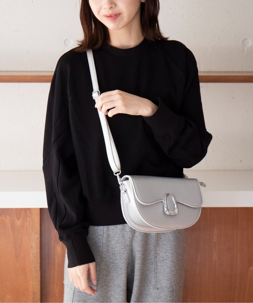 MAISON BREEZE(メゾンブリーズ)の「【MAISON BREEZE】クロコ風型 ハーフムーン ミニショルダー KNF049(ショルダーバッグ・レディース・シルバー/ブラウン/ブラック・FREE)」の18枚目の写真