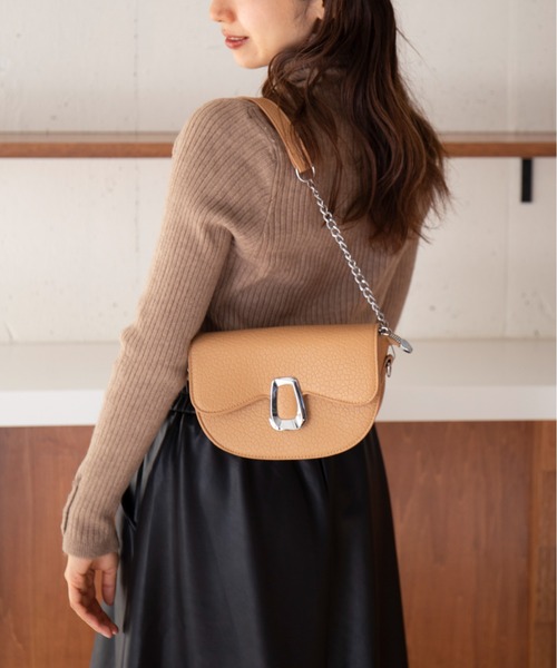 MAISON BREEZE(メゾンブリーズ)の「【MAISON BREEZE】クロコ風型 ハーフムーン ミニショルダー KNF049(ショルダーバッグ・レディース・シルバー/ブラウン/ブラック・FREE)」の19枚目の写真