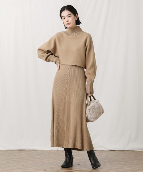 CLOCHE（クロシェ）の「ＳドルマンＳＥＴワンピース（ワンピース・レディース・ブラック/キャメル・FREE）」の16枚目の写真