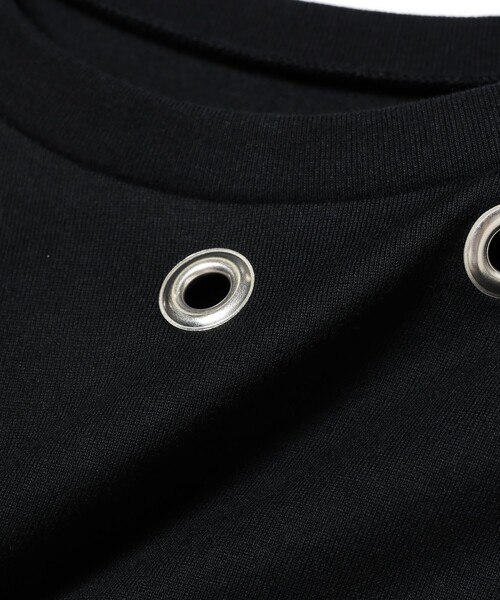 Ray BEAMS（レイビームス）の「Ray BEAMS / ハトメネック フレンチスリーブ Tシャツ（Tシャツ/カットソー・レディース・ブラック/ホワイト・ONE SIZE）」の22枚目の写真