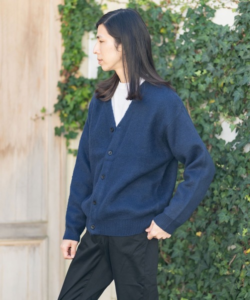 DRAWER ドゥロワー カーディガン 金ボタン シャギー モヘア混（【楽天  