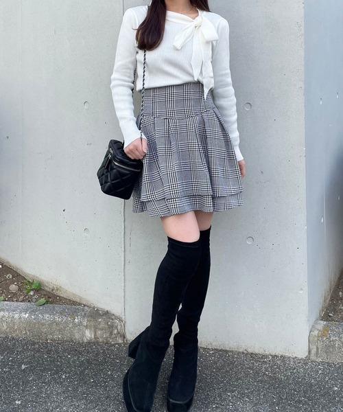 titty＆Co. PETIT（ティティアンドコープティ）の「【titty&Co.PETIT】リボンリブニットトップス（ニット/セーター・レディース・ブラック/ホワイト・FREE）」の21枚目の写真