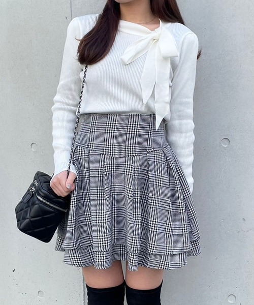 titty＆Co. PETIT（ティティアンドコープティ）の「【titty&Co.PETIT】リボンリブニットトップス（ニット/セーター・レディース・ブラック/ホワイト・FREE）」の22枚目の写真