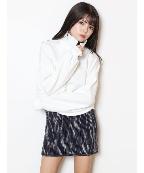 MURUA(ムルーア)の「グラデーションガーターニットミニスカート(スカート・レディース・ブラウン/ネイビー/マスタード・FREE)」の22枚目の写真