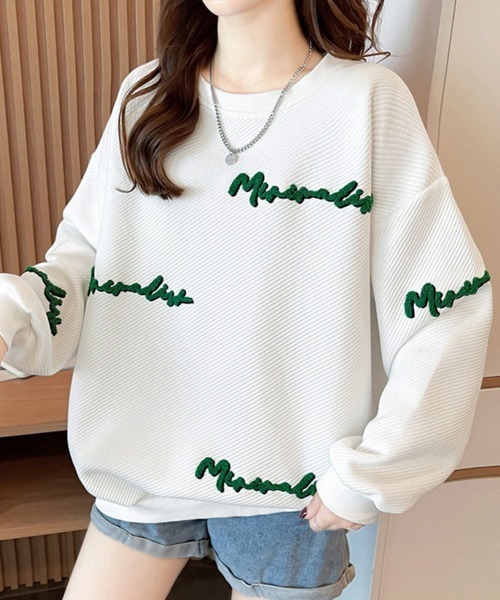 Miniministore(ミニミニストア)の「スウェット トレーナー ビッグシルエット(スウェット・レディース・ホワイト/ブラック/グレー・2XL)」の2枚目の写真