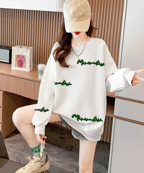 Miniministore(ミニミニストア)の「スウェット トレーナー ビッグシルエット(スウェット・レディース・ホワイト/ブラック/グレー・2XL)」の13枚目の写真