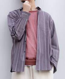 417 EDIFICE | ボイル レギュラーカラーストライプシャツ(シャツ/ブラウス)