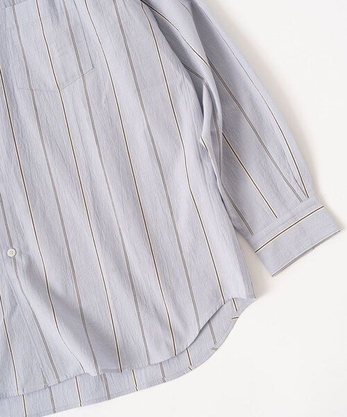 417 EDIFICE（フォーワンセブンエディフィス）の「ボイル レギュラーカラーストライプシャツ（シャツ/ブラウス・メンズ・ベージュ/ブラウン/ホワイト/サックスブルー・LARGE/MEDIUM/SMALL）」の6枚目の写真