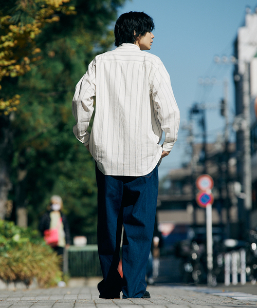 417 EDIFICE（フォーワンセブンエディフィス）の「ボイル レギュラーカラーストライプシャツ（シャツ/ブラウス・メンズ・ベージュ/ブラウン/ホワイト/サックスブルー・LARGE/MEDIUM/SMALL）」の13枚目の写真