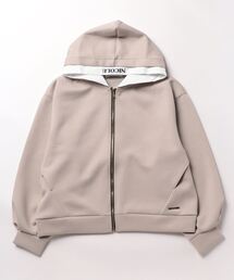 NICOLE white | フルZIPパーカー／ダンボールポンチ(パーカー)