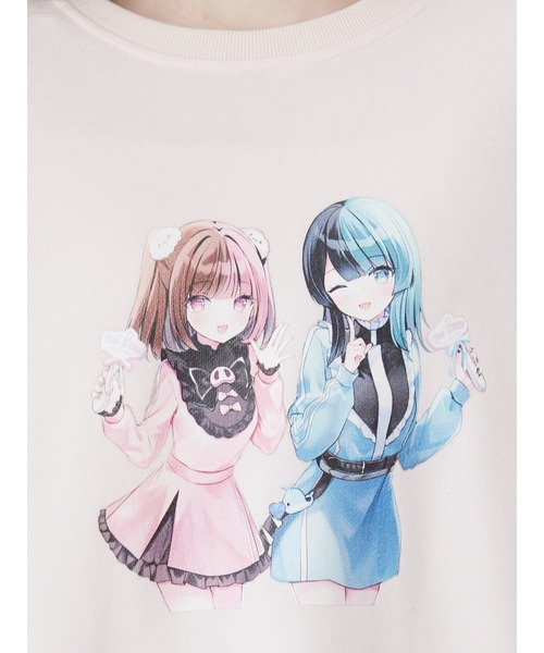 Jamie エーエヌケー（ジェイミーエーエヌケー）の「EMOSIAHイラストプルオーバー（Tシャツ/カットソー・レディース・ピンク/ブラック/ブルー/ホワイト・M）」の7枚目の写真