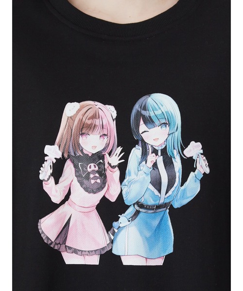 Jamie エーエヌケー（ジェイミーエーエヌケー）の「EMOSIAHイラストプルオーバー（Tシャツ/カットソー・レディース・ピンク/ブラック/ブルー/ホワイト・M）」の10枚目の写真