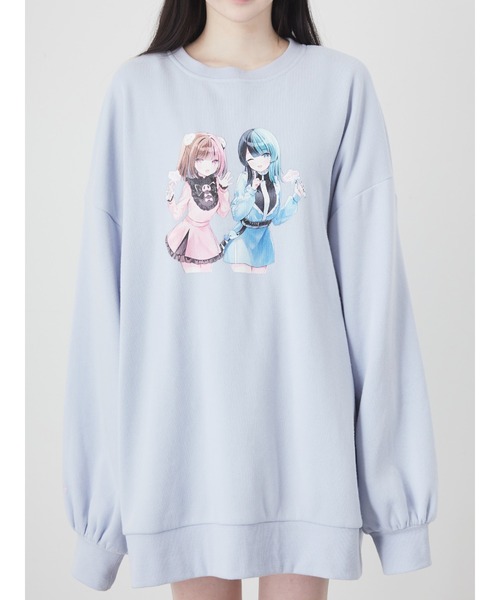 Jamie エーエヌケー（ジェイミーエーエヌケー）の「EMOSIAHイラストプルオーバー（Tシャツ/カットソー・レディース・ピンク/ブラック/ブルー/ホワイト・M）」の15枚目の写真