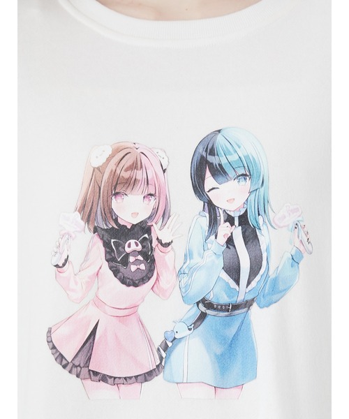 Jamie エーエヌケー（ジェイミーエーエヌケー）の「EMOSIAHイラストプルオーバー（Tシャツ/カットソー・レディース・ピンク/ブラック/ブルー/ホワイト・M）」の19枚目の写真