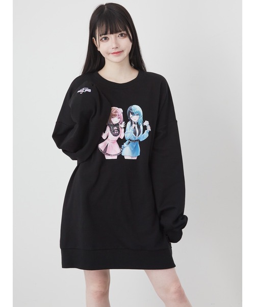 Jamie エーエヌケー（ジェイミーエーエヌケー）の「EMOSIAHイラストプルオーバー（Tシャツ/カットソー・レディース・ピンク/ブラック/ブルー/ホワイト・M）」の21枚目の写真