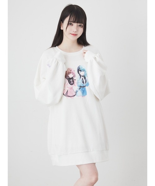 Jamie エーエヌケー（ジェイミーエーエヌケー）の「EMOSIAHイラストプルオーバー（Tシャツ/カットソー・レディース・ピンク/ブラック/ブルー/ホワイト・M）」の20枚目の写真