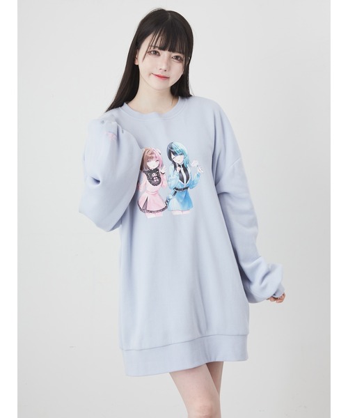 Jamie エーエヌケー（ジェイミーエーエヌケー）の「EMOSIAHイラストプルオーバー（Tシャツ/カットソー・レディース・ピンク/ブラック/ブルー/ホワイト・M）」の22枚目の写真