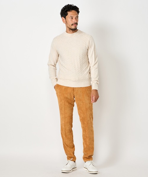 MEN'S BIGI（メンズビギ）の「ランダムヘリンボン編み12Gジャカードニット（ニット/セーター・メンズ・ブラック/オフホワイト/グレー/グリーン系その他・03/01/02）」の8枚目の写真