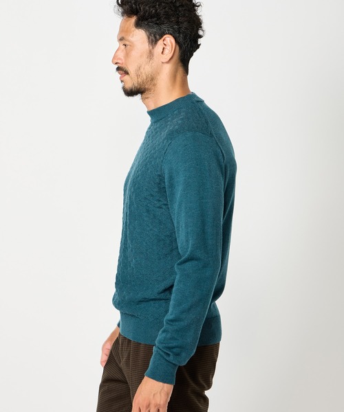 MEN'S BIGI（メンズビギ）の「ランダムヘリンボン編み12Gジャカードニット（ニット/セーター・メンズ・ブラック/オフホワイト/グレー/グリーン系その他・03/01/02）」の16枚目の写真