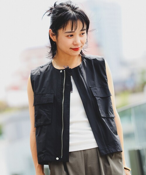 B:MING by BEAMS(ビーミングバイビームス)の「B:MING by BEAMS / 撥水 ミリタリー ベスト(ベスト・レディース・ブラウン系その他/ブラック・MEDIUM/SMALL)」の10枚目の写真