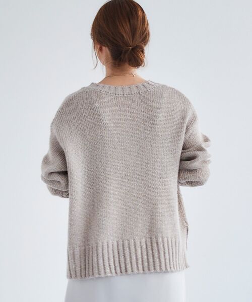 le.coeur blanc（ルクールブラン）の「ラメワイドシルエットクルーネックニット（ニット/セーター・レディース・ピンクベージュ/ベージュ・38）」の17枚目の写真