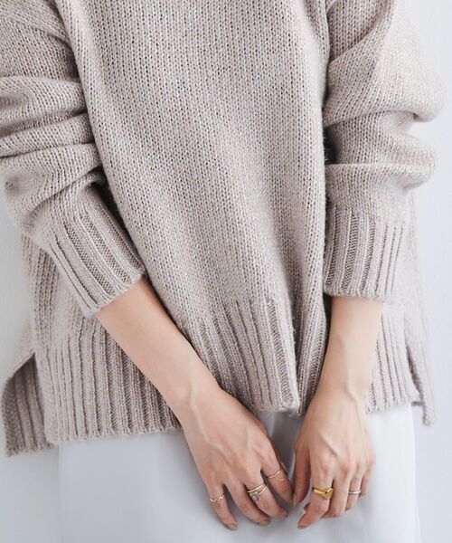 le.coeur blanc（ルクールブラン）の「ラメワイドシルエットクルーネックニット（ニット/セーター・レディース・ピンクベージュ/ベージュ・38）」の11枚目の写真