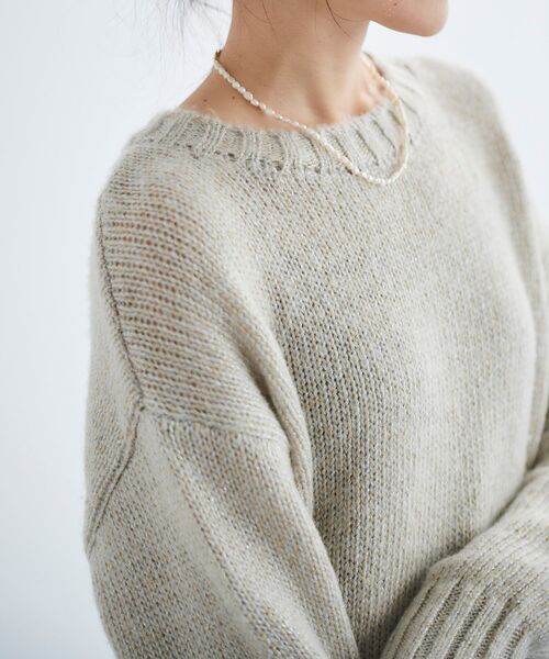 le.coeur blanc（ルクールブラン）の「ラメワイドシルエットクルーネックニット（ニット/セーター・レディース・ピンクベージュ/ベージュ・38）」の5枚目の写真