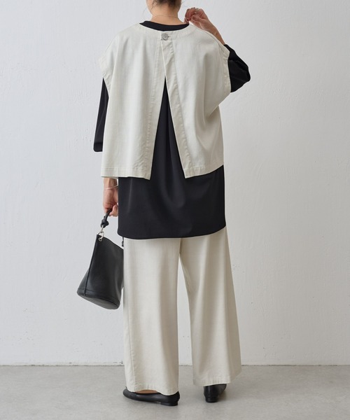 BEARDSLEY(ビアズリー)の「ショートベスト(ベスト・レディース・インディゴブルー/ライトグレー/アイボリー/ブラック・FREE/S)」の19枚目の写真