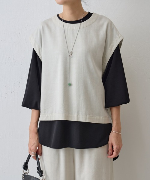 BEARDSLEY(ビアズリー)の「ショートベスト(ベスト・レディース・インディゴブルー/ライトグレー/アイボリー/ブラック・FREE/S)」の21枚目の写真