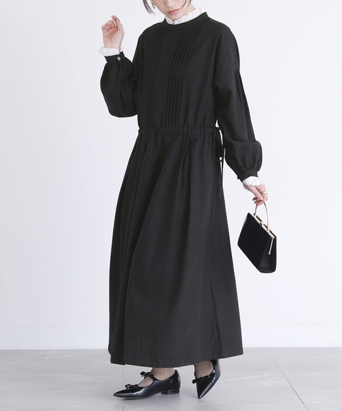 ピンタックリネン混ワンピース』（ワンピース）｜somari