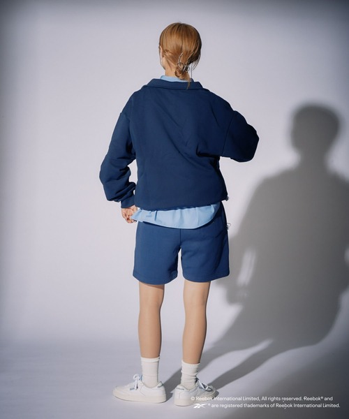 Reebok（リーボック）の「【Reebok別注】裏毛ハーフジッププルオーバースウェット（スウェット・メンズ・グレー/ネイビー・LARGE/MEDIUM）」の22枚目の写真