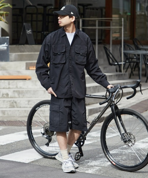 Franklin Climbing（フランクリンクライミング）の「【ESSENTIAL】アウトポケットナイロンシャツ《UVカット・撥水》（シャツ/ブラウス・メンズ・ブラック/ホワイト系その他/サックスブルー・MEDIUM/LARGE/X-LARGE）」の20枚目の写真