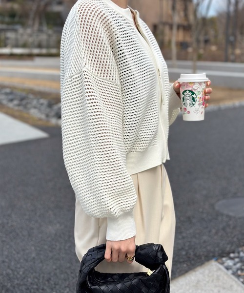Emma Taylor（エマテイラー）の「フロントジップメッシュニット
