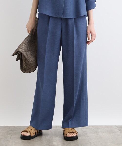 INDIVI(インディヴィ)の「◆【洗える/UVケア/吸水速乾/SETUP可能】リネンライク ワイドパンツ(その他パンツ・レディース・ブラック/ベージュ系5/ブルー系その他7/ブルー系その他6・19/40/38/03/05/36/13/12/15 )」の3枚目の写真