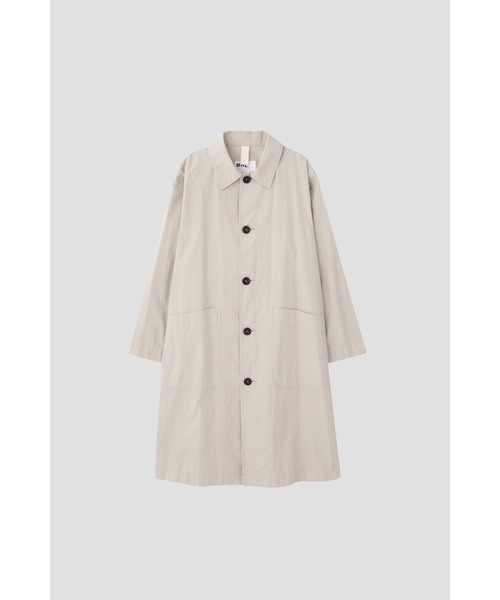 MHL.（エムエイチエル）の「PROOFED COTTON POPLIN（ステンカラーコート・メンズ・ブラック/グリーン・SMALL/MEDIUM/LARGE）」の5枚目の写真