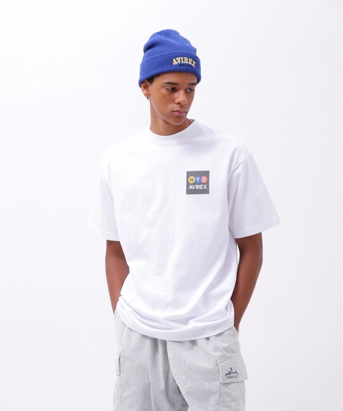 AVIREX（アヴィレックス）の「TRAIN GRAFFITI AVIREX T-SHIRT / トレイン グラフィティ アヴィレックス Tシャツ / AVIREX（Tシャツ/カットソー・メンズ・ブラック/ホワイト・MEDIUM/LARGE/X-LARGE/XX-LARGE）」の5枚目の写真