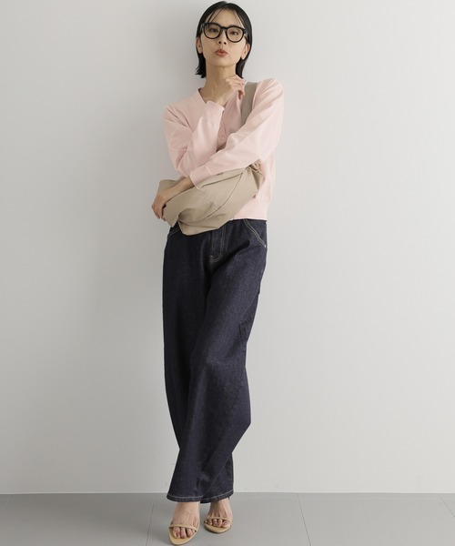 BARNYARDSTORM(バンヤードストーム)の「BARNYARDSTORM / ウエストシェイプニット(ニット/セーター・レディース・ピンク/ブラック/ホワイト・0/1)」の7枚目の写真