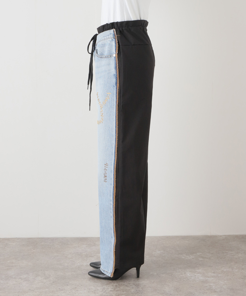 OPEN Yy(オープンワイワイ)の「【OPEN YY / オープンワイワイ】YY STICH FRONT JEAN COTTON PANTS(その他パンツ・レディース・ブラック・SMALL)」の4枚目の写真