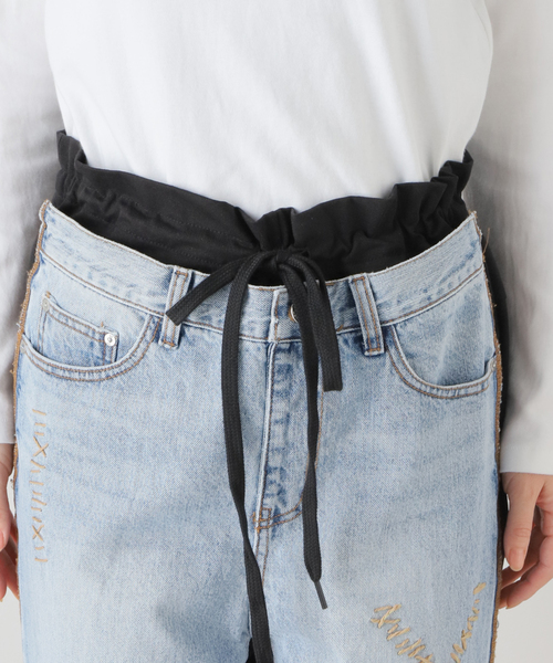 OPEN Yy(オープンワイワイ)の「【OPEN YY / オープンワイワイ】YY STICH FRONT JEAN COTTON PANTS(その他パンツ・レディース・ブラック・SMALL)」の6枚目の写真