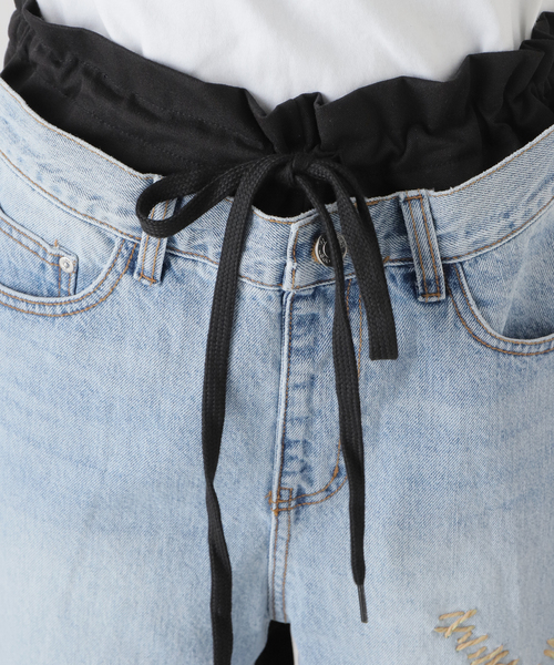OPEN Yy(オープンワイワイ)の「【OPEN YY / オープンワイワイ】YY STICH FRONT JEAN COTTON PANTS(その他パンツ・レディース・ブラック・SMALL)」の11枚目の写真