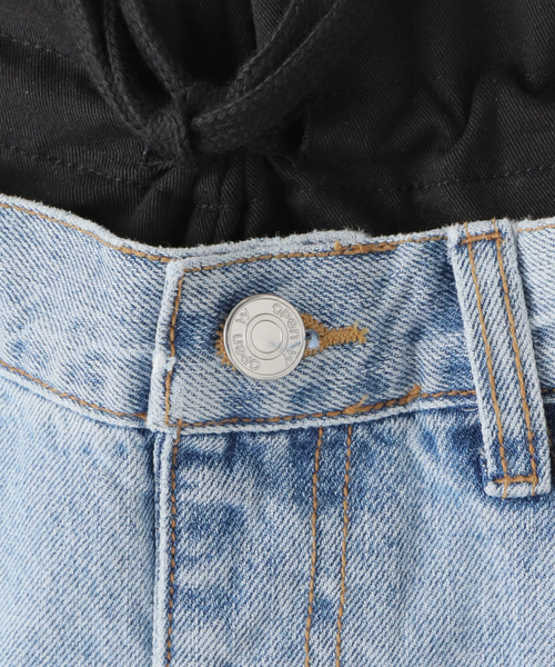 OPEN Yy(オープンワイワイ)の「【OPEN YY / オープンワイワイ】YY STICH FRONT JEAN COTTON PANTS(その他パンツ・レディース・ブラック・SMALL)」の12枚目の写真